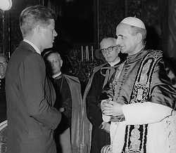 FILE PHOTO OF JFK WITH POPE PAUL VI